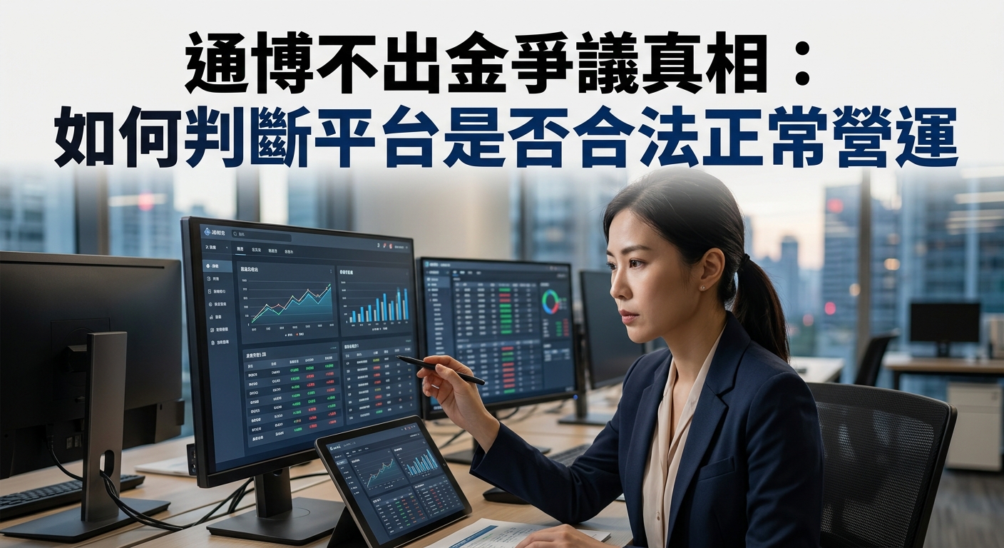 通博不出金爭議真相：如何判斷平台是否合法正常營運